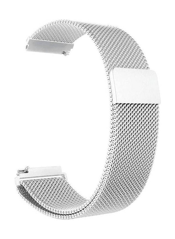 Gennext Loop Stainless Steel Smartwatch Strap Band for Honor Magic 2 22mm, Silver