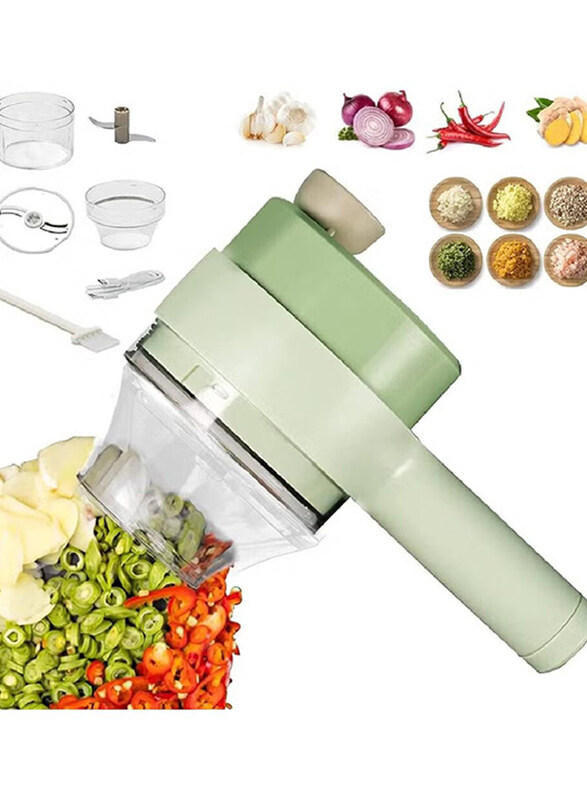 

Gennext Mini Wireless Electric Vegetable Cutter Set, Green