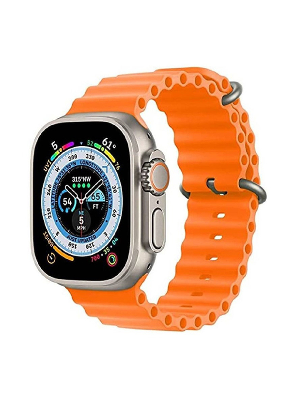 Gennext Sport New Silicone Band for Apple Watch Series 8/7/6/5/SE 42/44/45/49mm, Orange