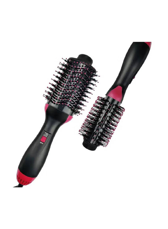 Gennext 3-in-1 One Step Upgrade Hot Air Blow Hair Dryer Brush & Volumizer for Hair Straightening, Curling & Styling, Black