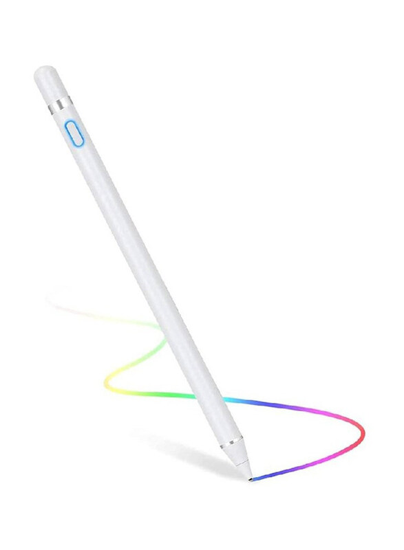 

Gennext Rechargeable 1.5mm Fine Point Active Stylus Pen for Apple iPad and Most Tablet, DRB001, White