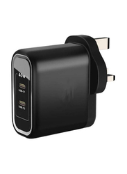 Gennext 40W Dual PD Port Fast Charger, Black