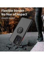 Gennext Xiaomi Mi 11T Soft Bumper Hybrid Protective Mobile Phone Cover Case with Ring Holder, Black