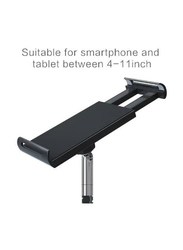 Gennext Best Flexible Long Arm Tablet PC Holder 360° Rotating Metal Desktop Stand Bedside Phone Holder, Black