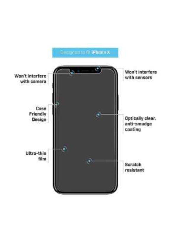 Gennext Apple iPhone X Hydrogel Film Front & Back Cover Screen Protector, Clear