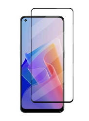 Oppo Reno8 Z Full Coverage Tempered Glass Screen Protector, Clear/Black