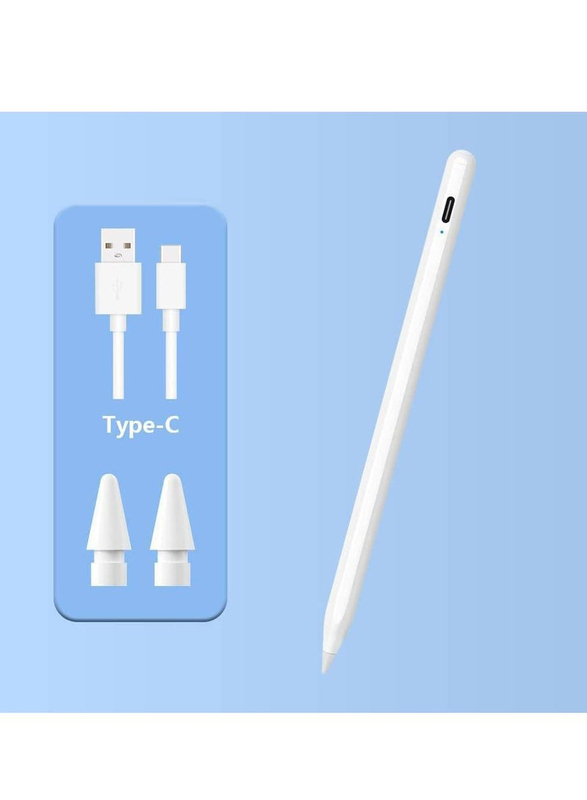 Rechargeable Stylus Pen with 1.5mm Fine Tip for Apple iPhone & iPad, White