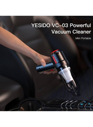 Yesido Wireless Portable Mini Vacuum Cleaner With Accessories, Black