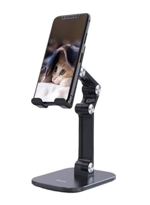 Yesido Double Folding Free Rotation Support Mobile Phone Holder, Black