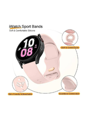 Gennext Adjustable Quick Release Silicone Replacement Band for Samsung Galaxy Watch 4/4 Classic/5/5 Pro, 6/6 Classic, Pink