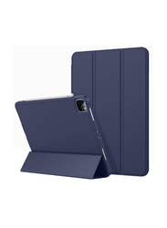 Gennext Apple iPad Pro 4th Gen 12.9-Inch 2020 Premium Protective Case Cover with Soft TPU Back and Auto Sleep/Wake Feature, Dark Blue