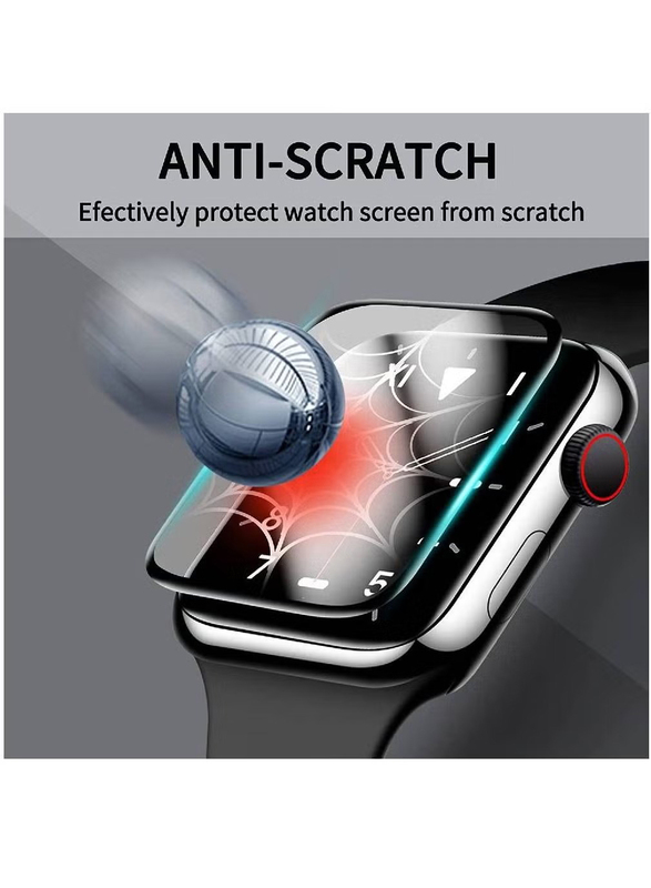 Zoomee 2-Piece Full Coverage Easy Installation Bubble-Free Screen Protector for Apple Watch Series 8/7/41 mm, Clear
