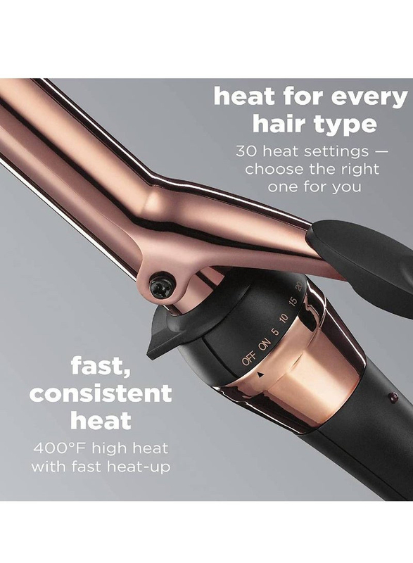 Gennext Titanium 1-Inch Curling Iron & 1-inch Barrel Produces Classic Curls, Rose Gold