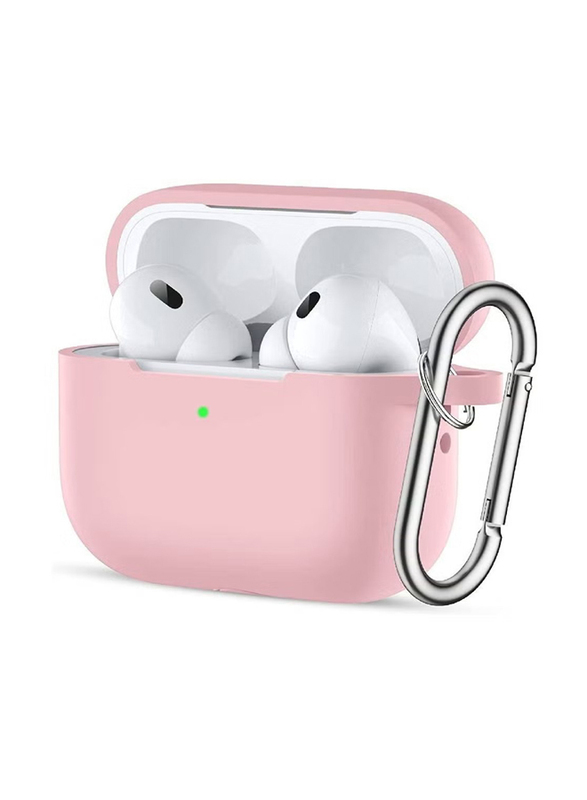 Gennext Soft Silicone Protective Skin Case Cover for Apple AirPods Pro 2, Pink