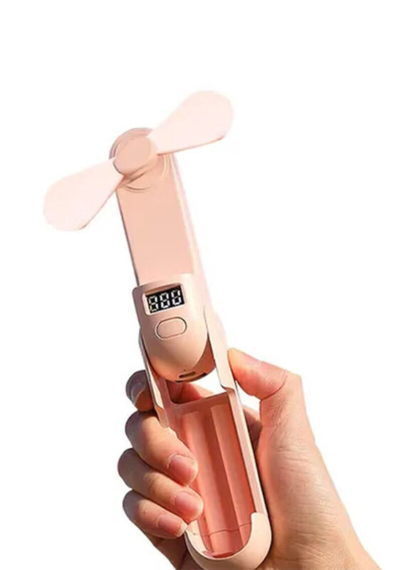 

Zoomee Handheld Fan with LED Display, H33184P_JX, Pink