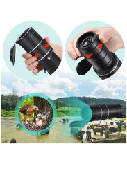 16x25 Monocular Waterproof High Definition Telescope Lens for Smartphones, Black