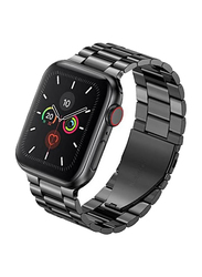 Gennext Stainless Steel Metal Replacement Band Strap for Apple Watch Series Ultra 49mm SE/7/8/6/5/4/3/2/1 42mm 44mm 45mm, Black