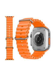 Gennext Sport New Silicone Band Compatible with Apple Watch Ultra Ocean 42/44/45/49mm/iWatch Series Ultra/8/7/6/5/SE, Orange