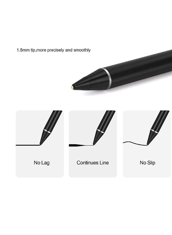 Gennext Active Touch Screens Rechargeable Digital Stylish Stylus Pen, Black