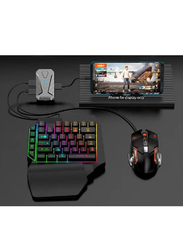 4-in-1 Mobile Gaming Combo Pack Including Keyboard & Mouse, Black