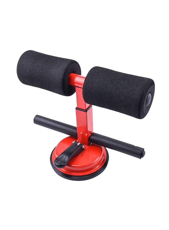 

Generic Portable Self-Suction Sit Up Assistant Device with Suction Cups & Height Adjustment Lever, Black/Red