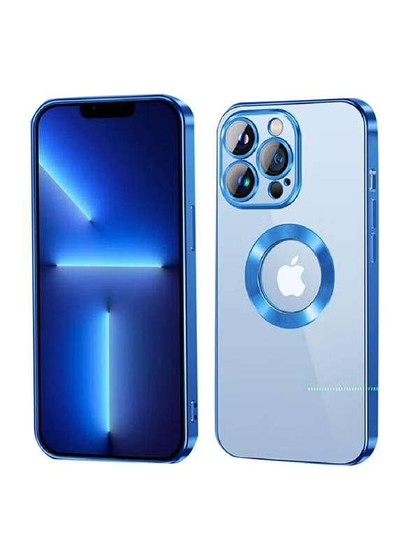 Zoomee Apple iPhone 14 Pro Protective Luxury Clear Plating Soft Mobile Phone Case Cover, Blue