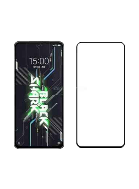 Zoomee Xiaomi Black Shark 5 9H Anti Scratch Tempered Glass Screen Protector, Clear/Black