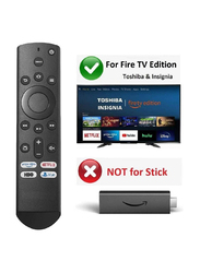 Gennext Universal Remote Control Replacement for Toshiba-Insignia-Smart-Fire-TV-Edition Controller LED, QLED, LCD, 4K UHD, HDTV, HDR TV with Netflix, Prime Video & HBO Buttons, Black