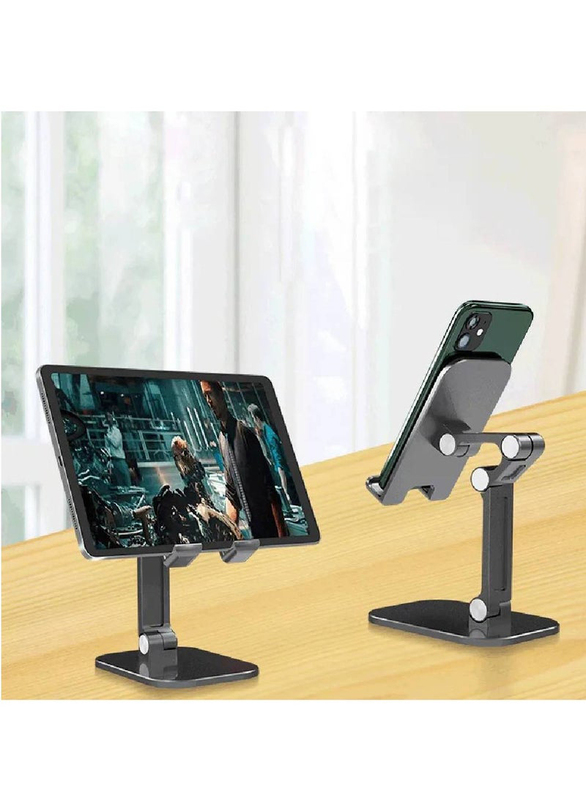 Gennext Phone Stand Adjustable Mobile Phone Holder Desktop Tablet Mount for Apple iPhone 12/12 Pro Max 11 Pro Max XS XR, Black