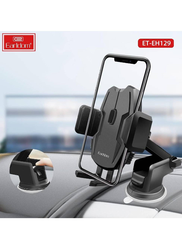 Earldom Mobile Phone Bracket for Car Mount, ET-EH129, Black