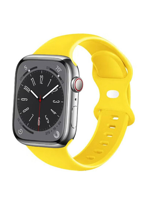 

Gennext Simple Stylish Folding Magnetic Silicone Strap for 42mm/44mm/45mm/49mm/Series Ultra, Yellow