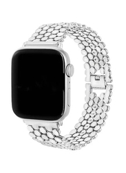 Gennext Stainless Steel Metal Replacement Band Honeycomb Design for Apple Watch 42/44/45/49mm, Silver