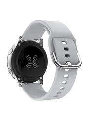 Gennext Replacement Sports Silicone Quick Release Strap for Galaxy Watch Active 2 20mm, White