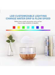 Gennext Raining Cloud Night Light Aromatherapy Essential Oil Diffuser, White/Brown