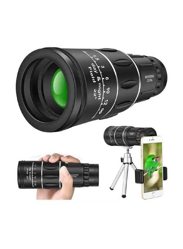 

Generic 16x25 Monocular Waterproof High Definition Telescope Lens for Smartphones, Black