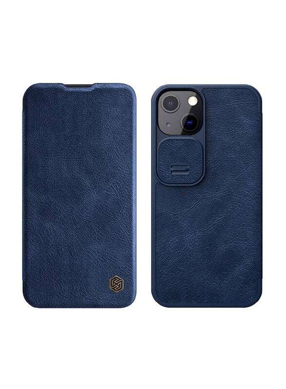

Generic Apple iPhone 13 Premium Leather Durable Shockproof Wallet Flip Mobile Phone Case Cover with Card Holder, Blue