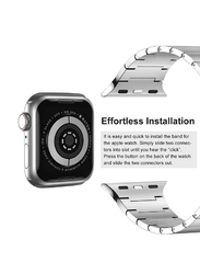 Gennext Replacement Stainless Steel Band for Apple Watch 8/7/6/5/4/3/2/1/SE/Ultra 49mm/45mm/44mm/42mm, Silver