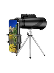 Telescope 40x60 HD Zoom Optic Lens Day Night Vision Monocular Telescope for Mobile, Black