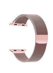 Gennext Stainless Steel Milanese Loop Band for Apple Watch Ultra/Watch Ultra 2 49mm, Rose Gold