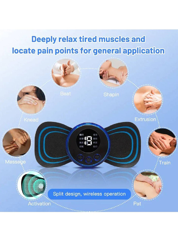 Gennext Rechargeable Electric Cordless Mini Massager with 8 Modes and 19 Strength Levels, Multicolour