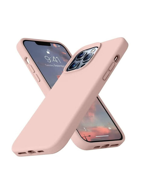 

Zoomee Apple iPhone 14 Pro Premium Silicone Protective Gel Slim Soft Microfiber Liner Cushion Anti-Scratch Mobile Phone Case Cover, Pink