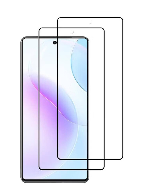 Gennext Google Pixel 7A HD Scratch Resistant Tempered Glass Full Screen Protector, 2 Pieces, Clear/Black