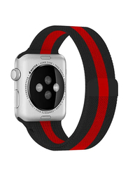 Zoomee Replacement Band for Apple Watch Series 1/2/3 38mm, Black/Red
