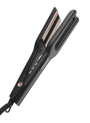 Gennext 2-in-1 New Design Ceramic Flat Iron Hair Straightener And Curler, Black