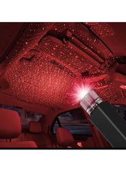 Gennext Flexible Romantic Galaxy USB Car Roof Star LED Lights, Red