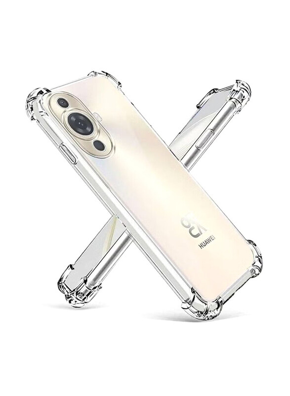 

Gennext Huawei Nova 11 Pro Shock Absorbent Reinforced Corner Soft TPU Transparent Back Protective Mobile Phone Case Cover, Clear