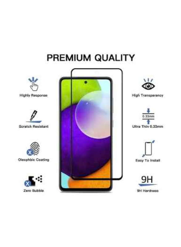 Zoomee Samsung Galaxy A72 9H Anti Scratch Tempered Glass Screen Protector, Clear