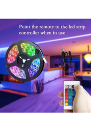 Gennext IP65 Waterproof RGB LED Strip Light with 24 Keys Remote Control, Multicolour