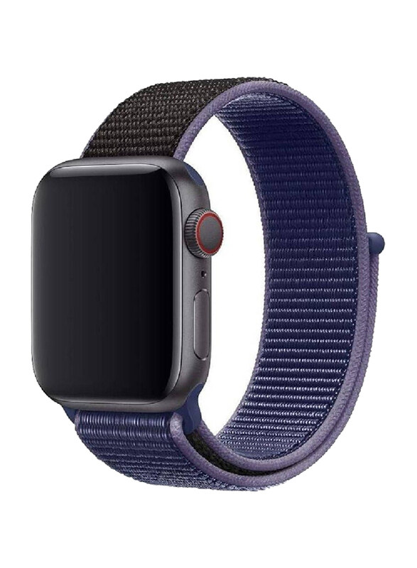 

Gennext Nylon Sport Band for Apple iWatch Series 8/ultra/7/6/SE/5/4/3/2/1 49mm/45mm/44mm/42mm, Midnight Blue/Black