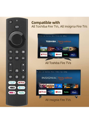 Gennext TV Remote Control Replacement for All Toshiba & Insignia Smart Fire TV - LED, QLED, LCD, 4K UHD, HDTV, HDR TV, Black